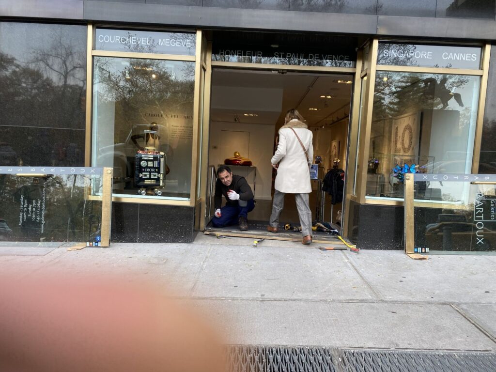 Storefront Door Alignment  West 52nd Street & sixth ave